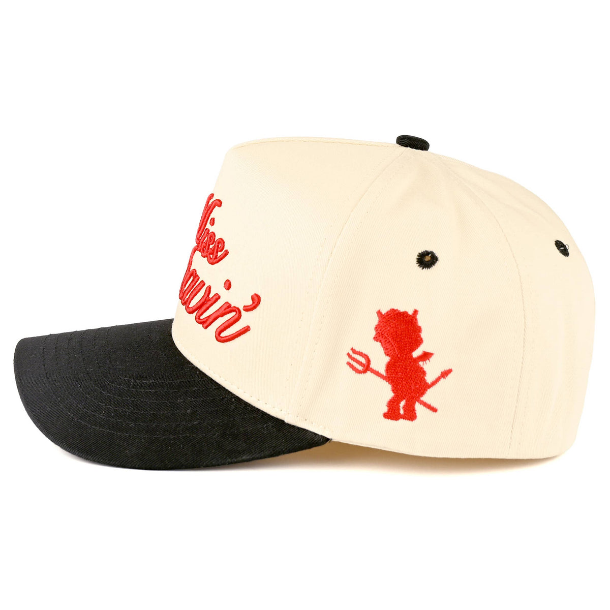 Country inspired women's cap with Miss Behavin' embroidered lettering