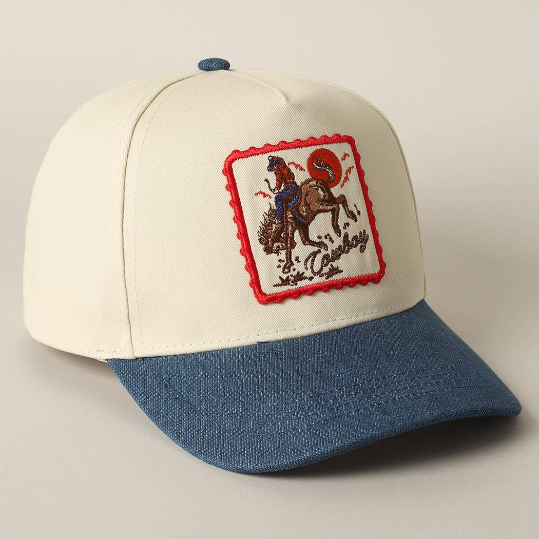 Cowboy Denim Trucker Cap