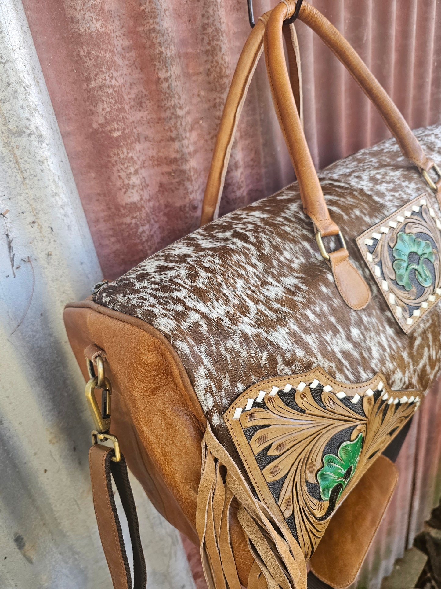 Hide duffle Tan