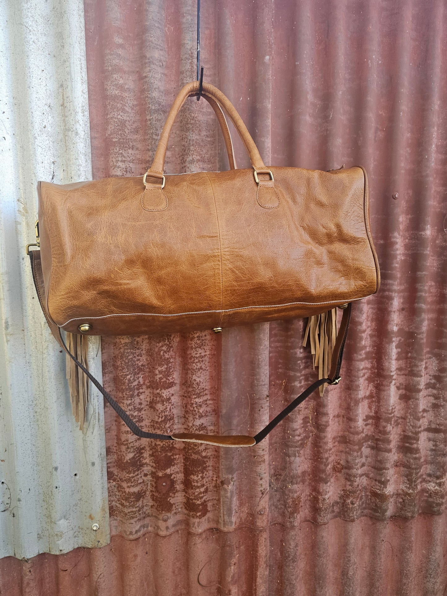 Hide duffle Tan