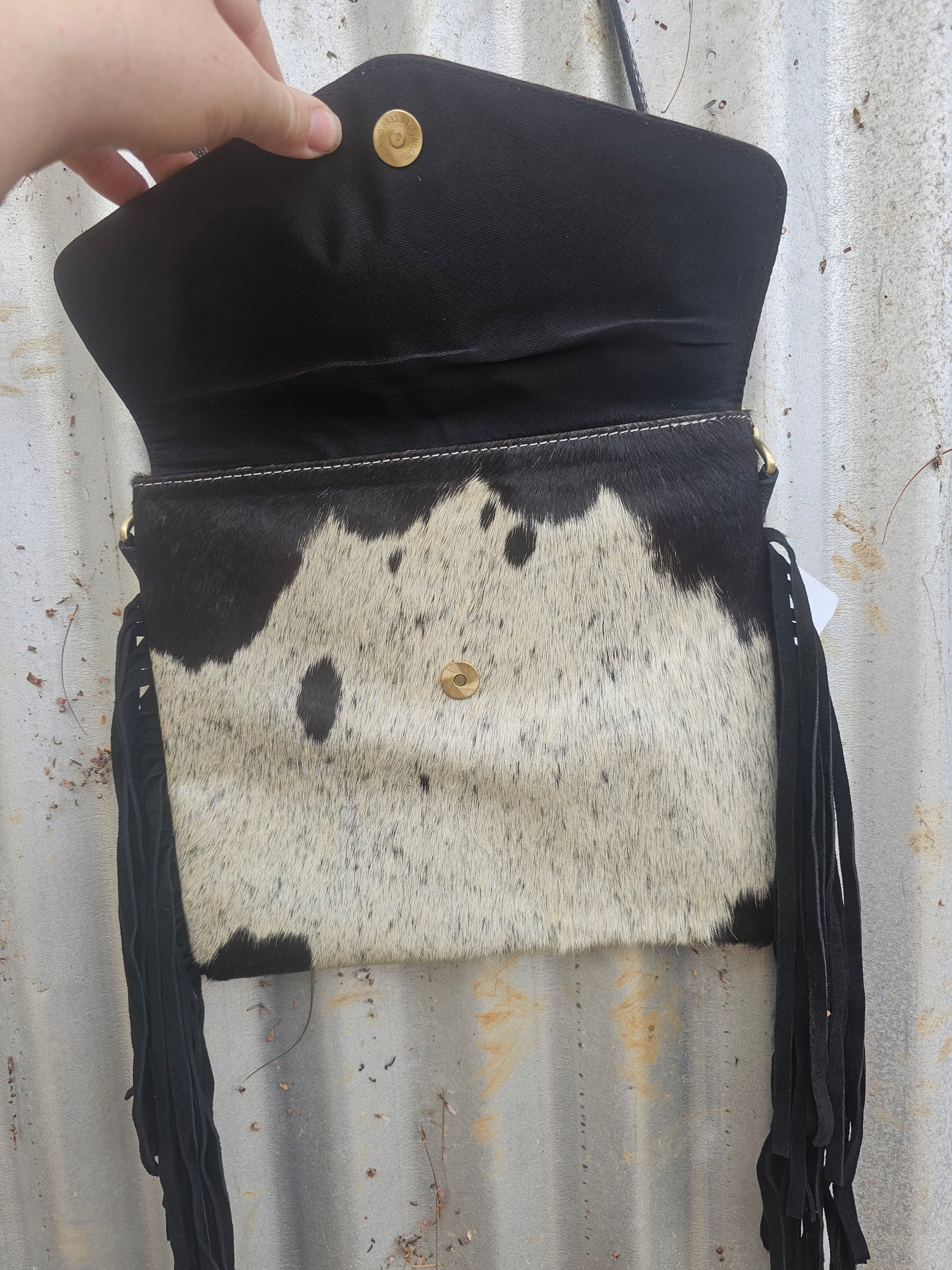 Turquoise hide bag
