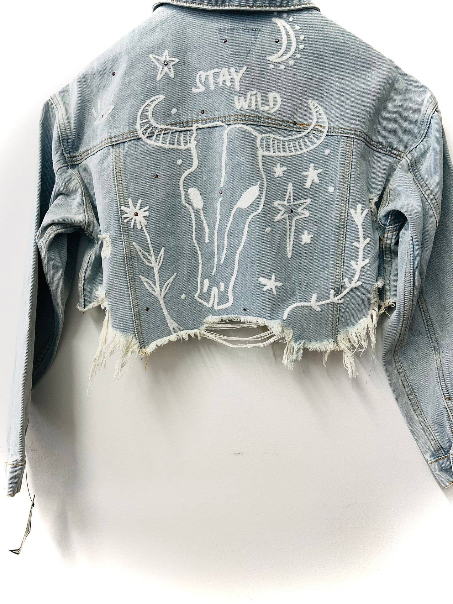 Stay Wild Crop Denim Jacket