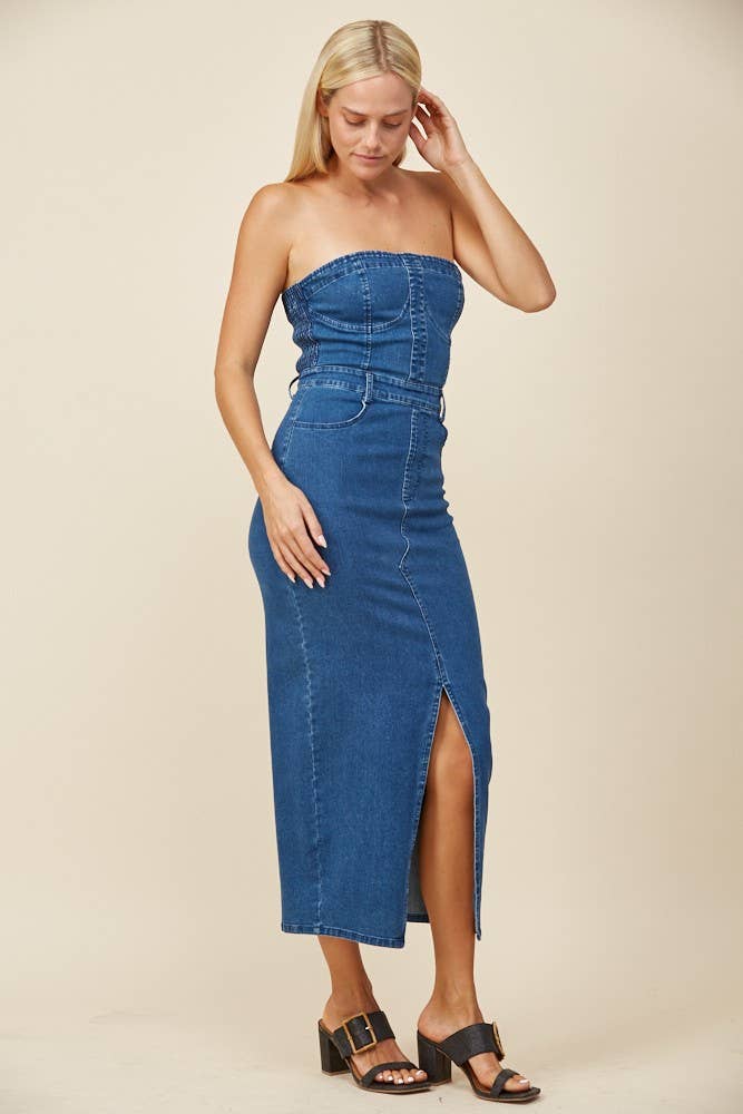 Tube Denim Dress