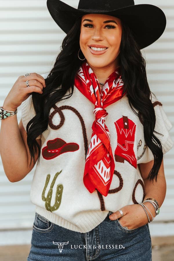 Red Aztec Free Soul Wild Rag