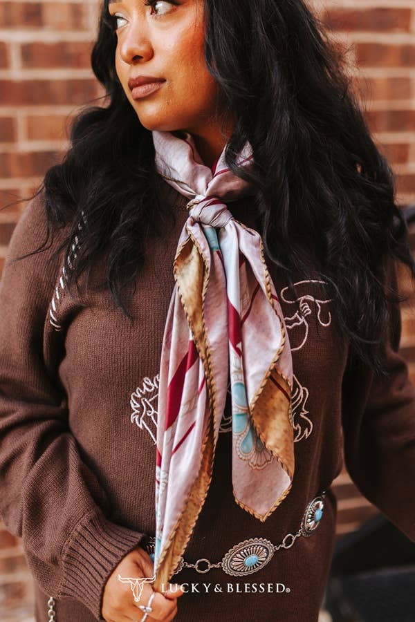 Cream western wild rag perfect for rodeos, camp drafts, country music festivals and everyday styling