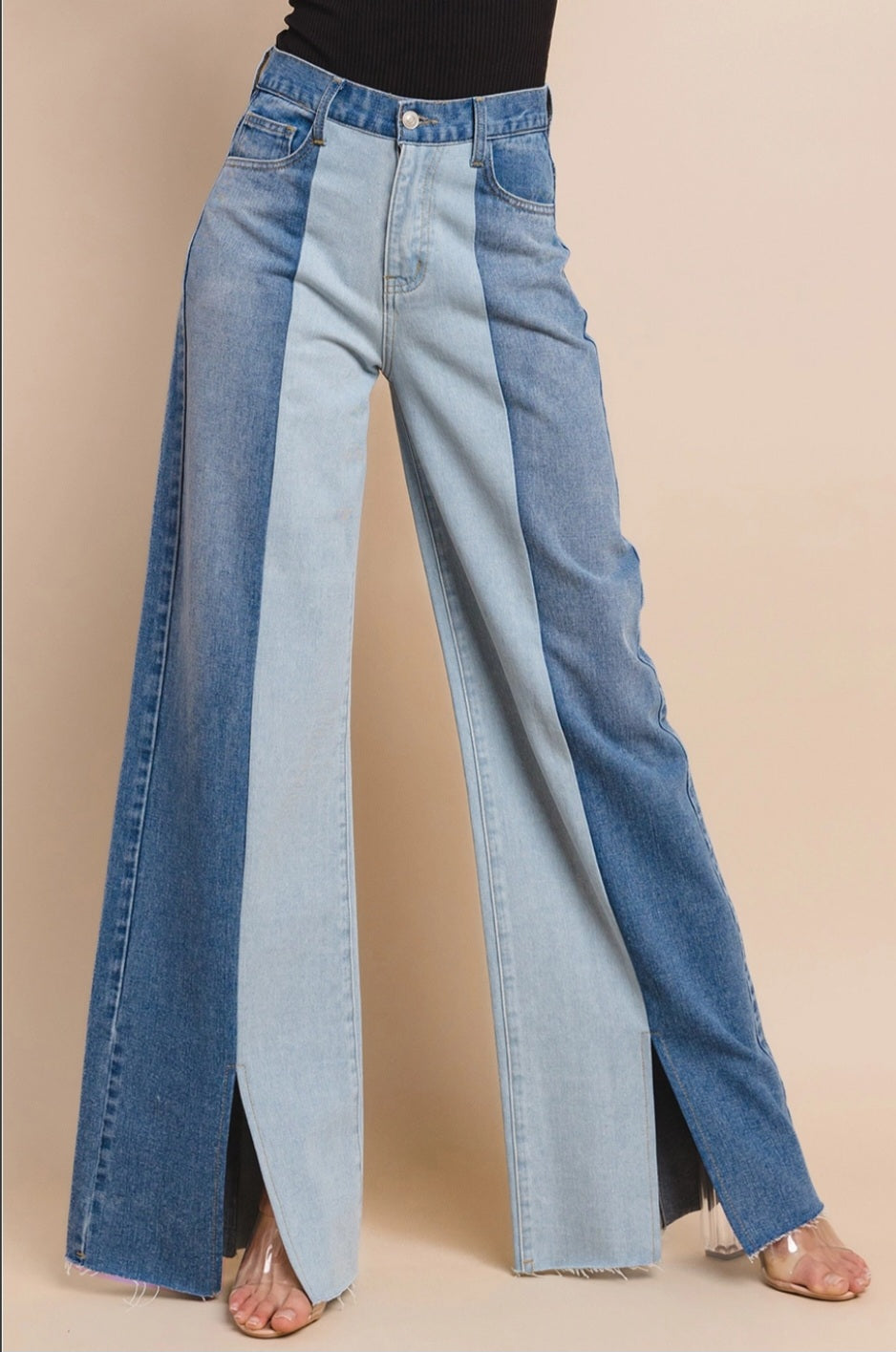 Colorblock jeans