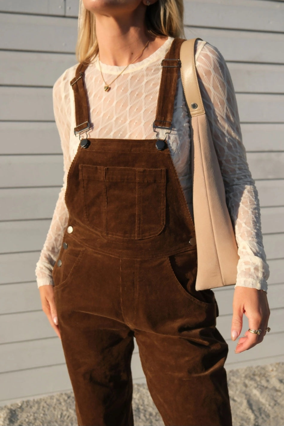 Chocolate Cord Overalls