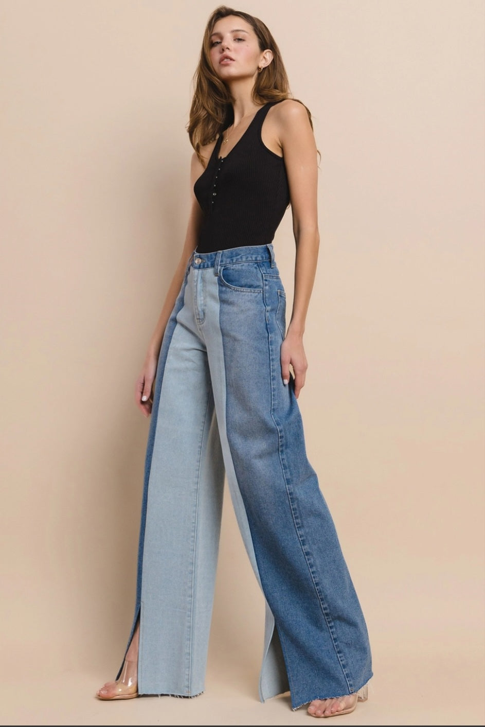 Colorblock jeans
