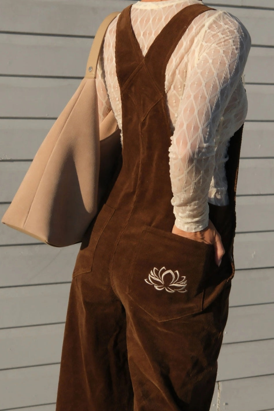 Chocolate Cord Overalls