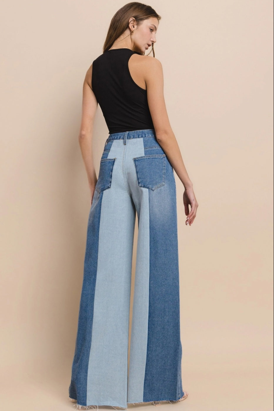 Colorblock jeans