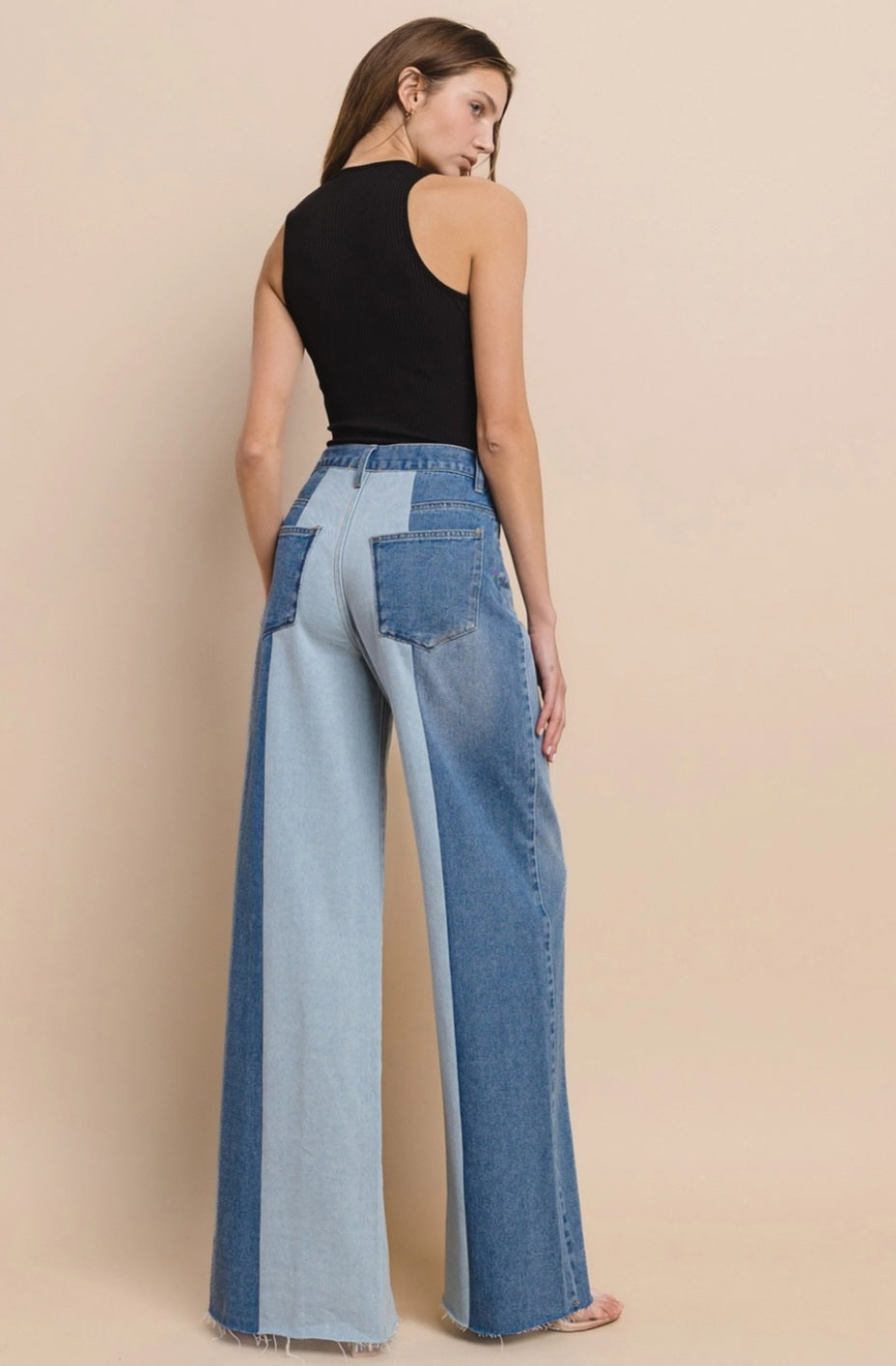 Colorblock jeans