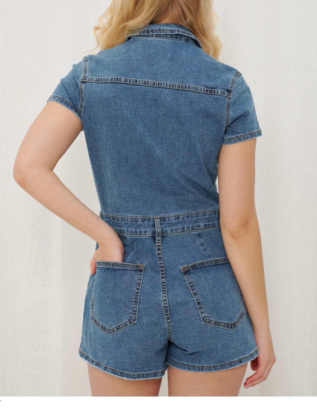 Denim romper