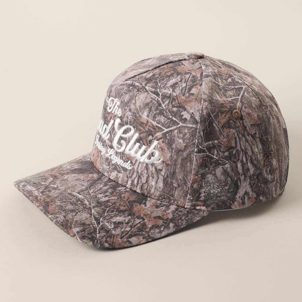 Willow Wanderers camo Dad Club cap with embroidered front logo