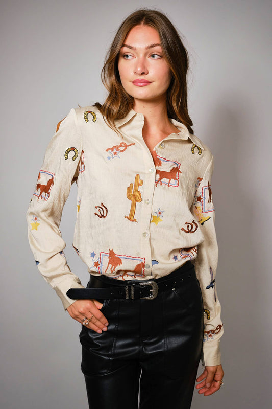 Western Embroidered Shirt