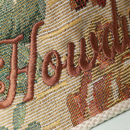 Howdy Floral Tapestry Rope Trucker Cap - Bronze Embroidery