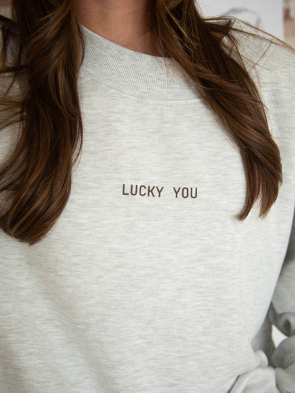Country style sweatshirt with exclusive Emma Katherine cowboy illustration and oversized fit.