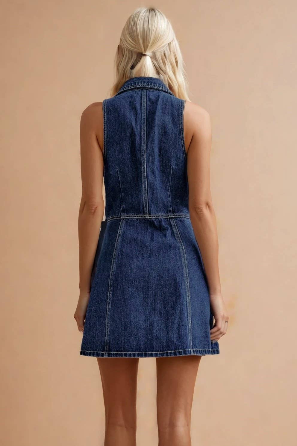 Dark wash denim dress perfect for country concerts and rodeos