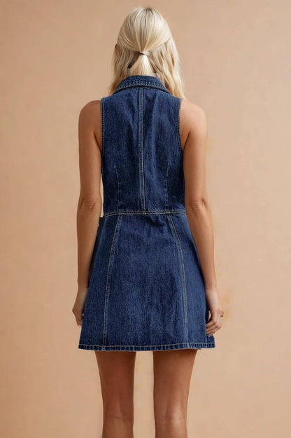 Dark wash denim dress perfect for country concerts and rodeos