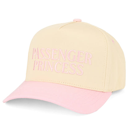 Adjustable 100% cotton trucker cap in cream and pink for country fashion
