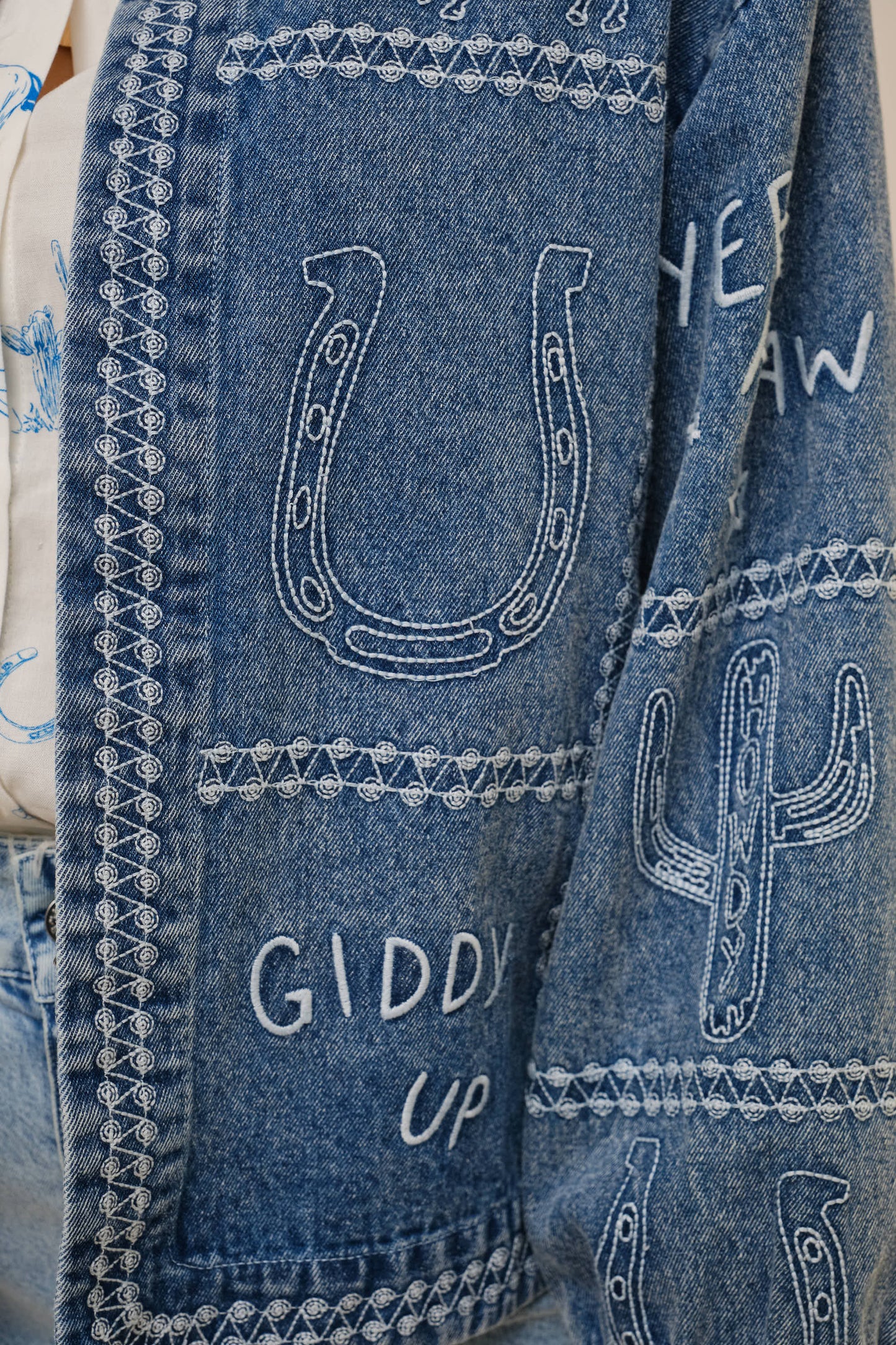 Western Puff Denim Jacket