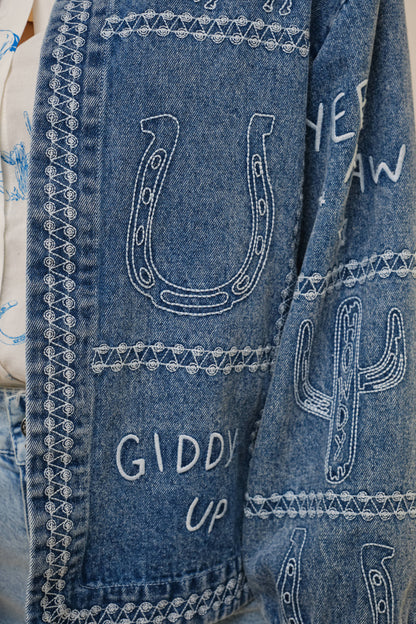 Western Puff Denim Jacket