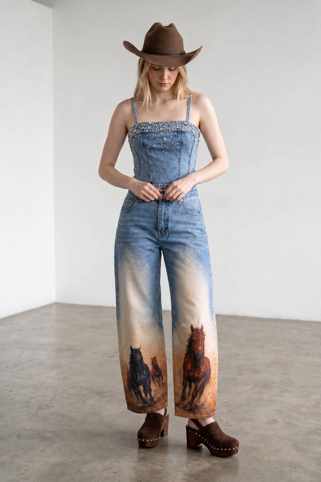 Vintage wash relaxed barrel leg jeans Willow Wanderers