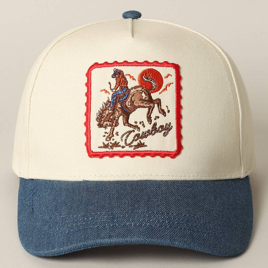 Cowboy Denim Trucker Cap
