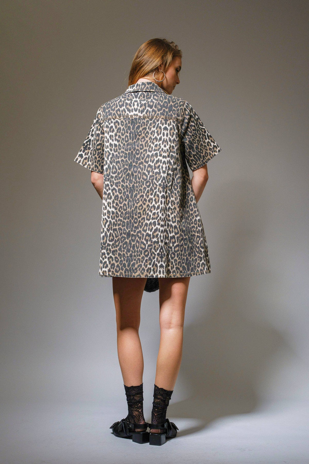 Leopard Denim Dress