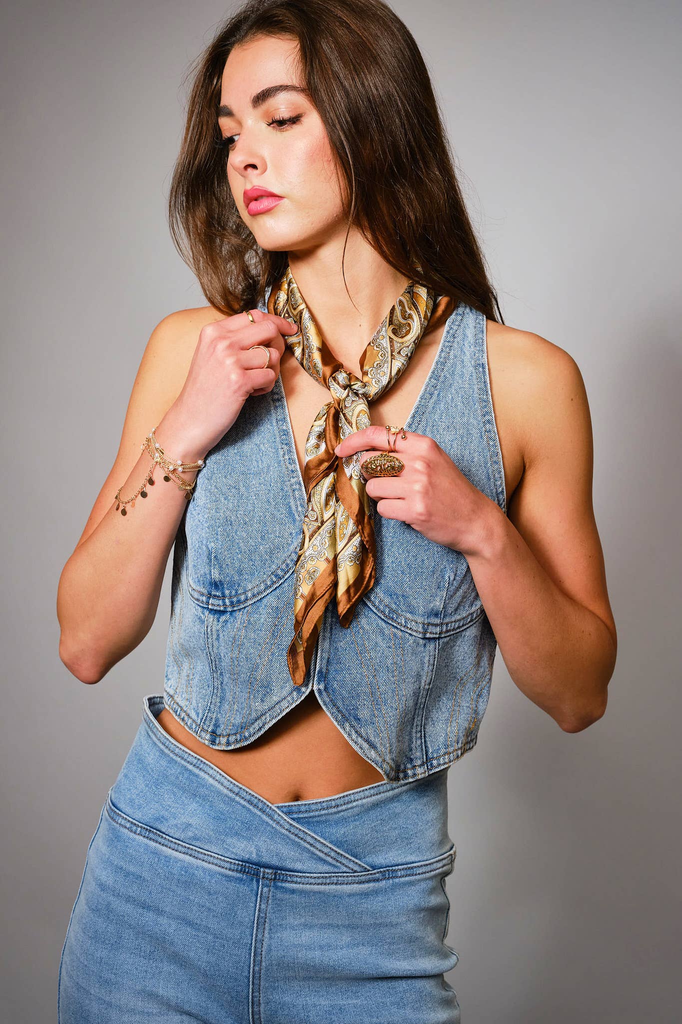 Crop Denim Top