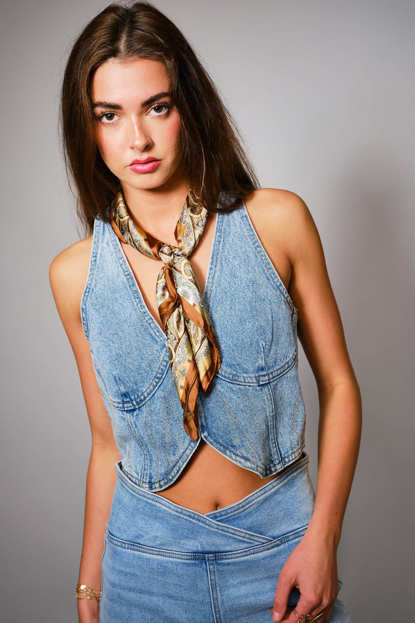 Crop Denim Top