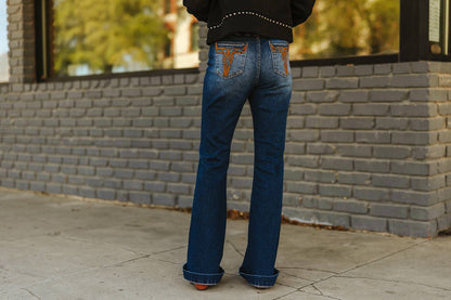 Tan Longhorn Bootcut Jeans