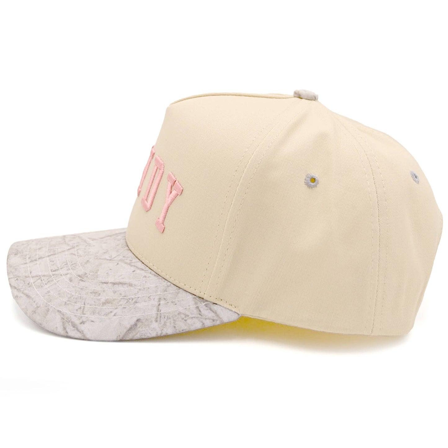 Women's 100% cotton cowgirl cap featuring pink embroidered Howdy lettering