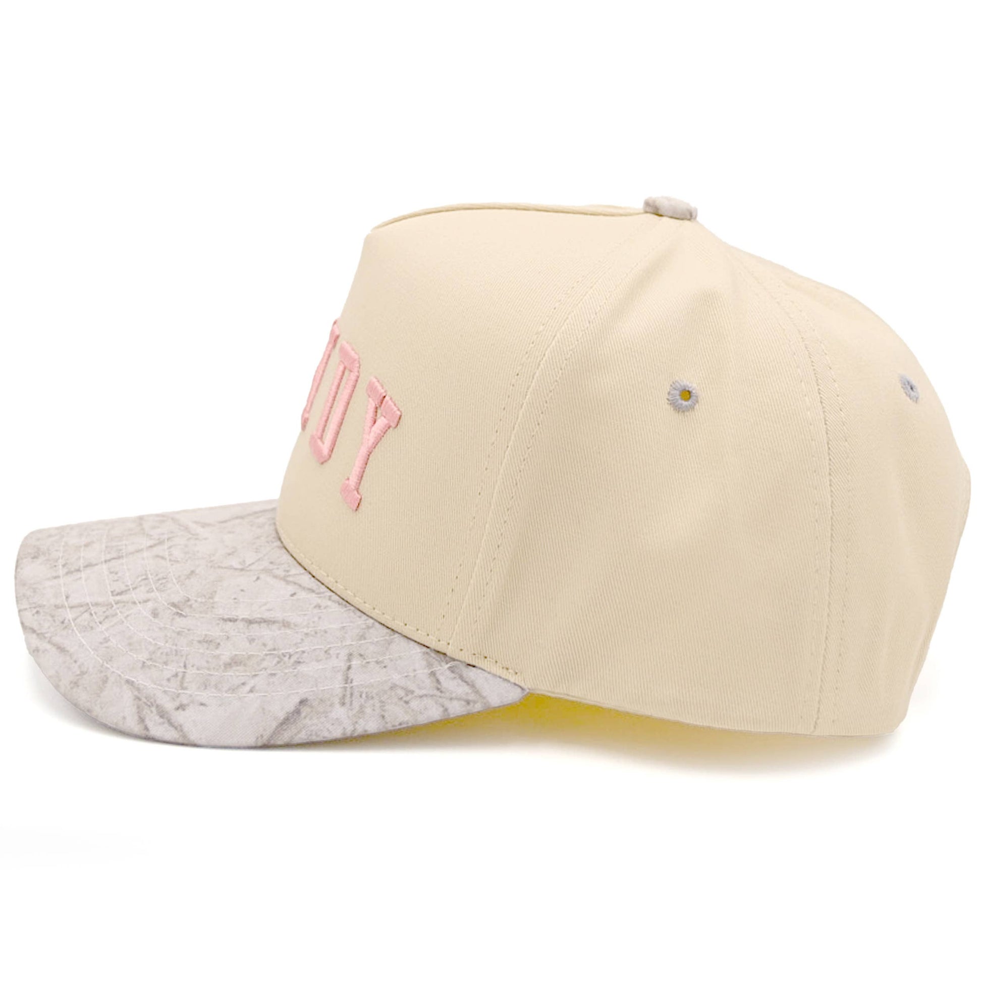 Women's 100% cotton cowgirl cap featuring pink embroidered Howdy lettering
