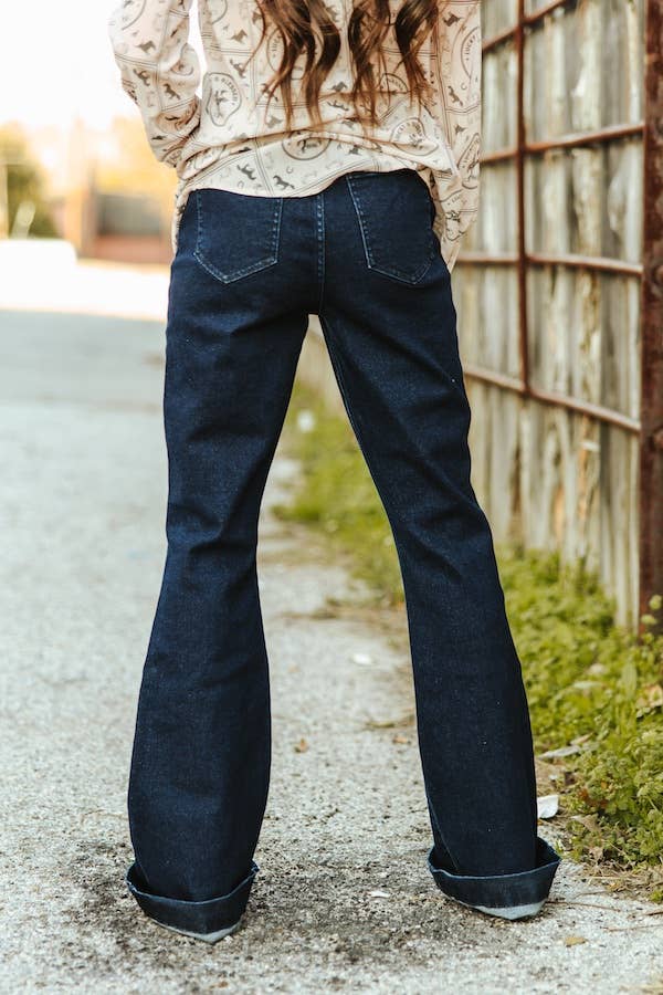 Front Pocket Flare Jeans