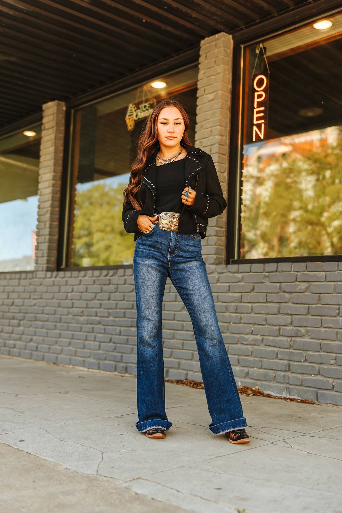 Tan Longhorn Bootcut Jeans