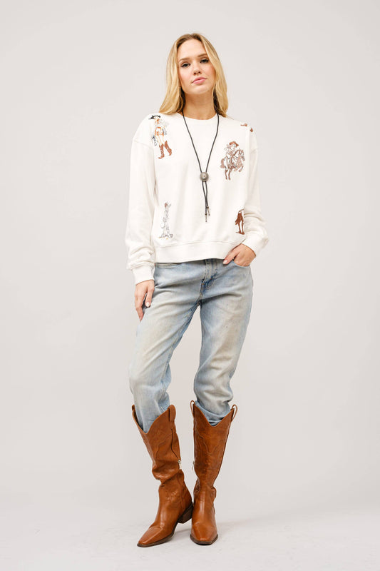 Western Sweatshirt Off White