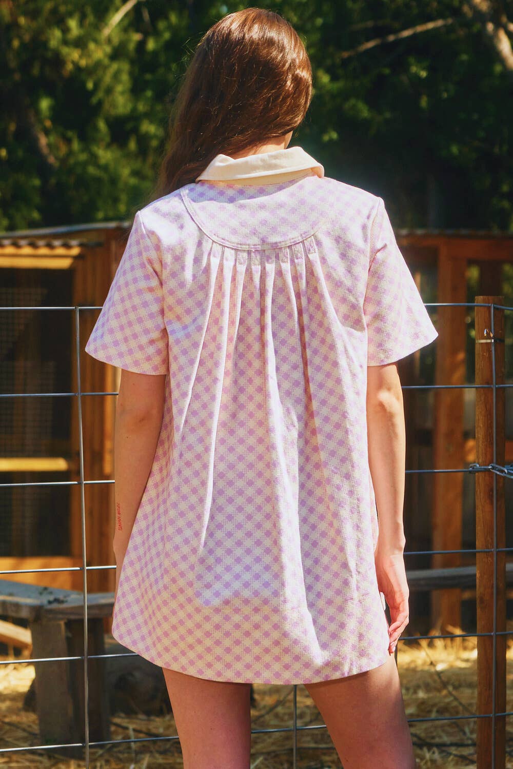 Checker T-shirt Mini Dress