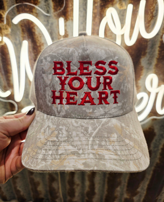 Bless Your Heart Camo Trucker