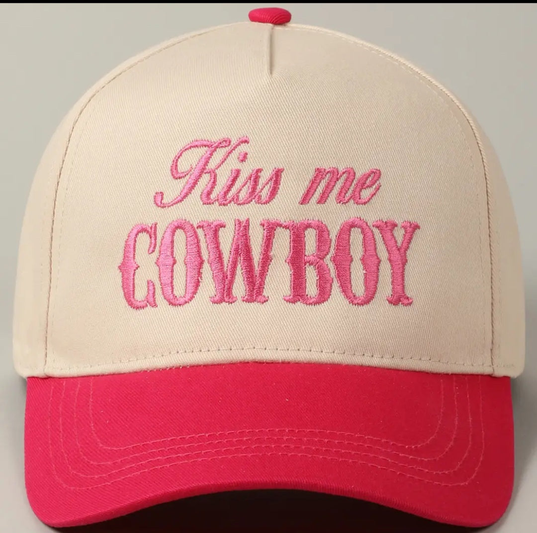 Kiss Me Cowboy Hot Pink