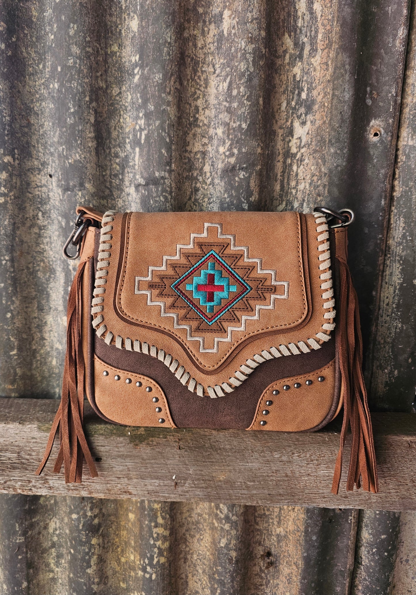 West aztec shoulder bag