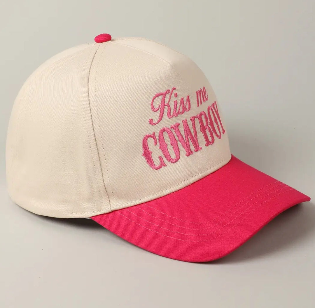 Kiss Me Cowboy Hot Pink