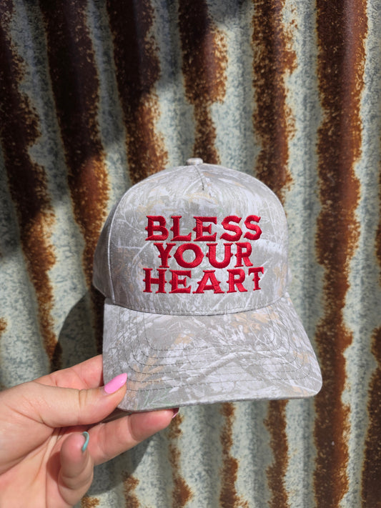Bless Your Heart Camo Trucker