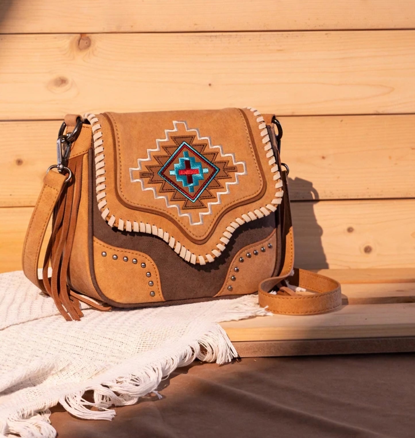 West aztec shoulder bag