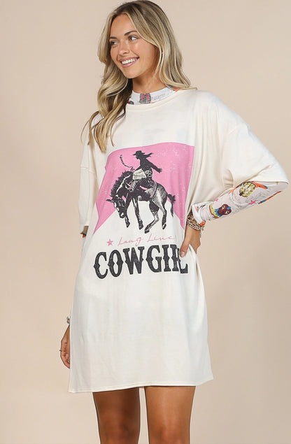 Long live cowgirl Tee dress